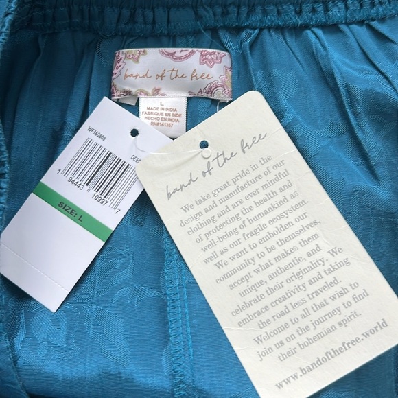 NWT Band of the Free Celene Deep Teal Layered Floral Midi Skirt Large - Picture 15 of 15